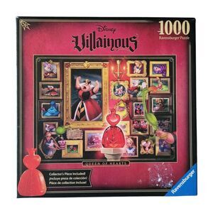 Ravensburger Disney Villainous Queen of Hearts Jigsaw Puzzle and Figurine 1000